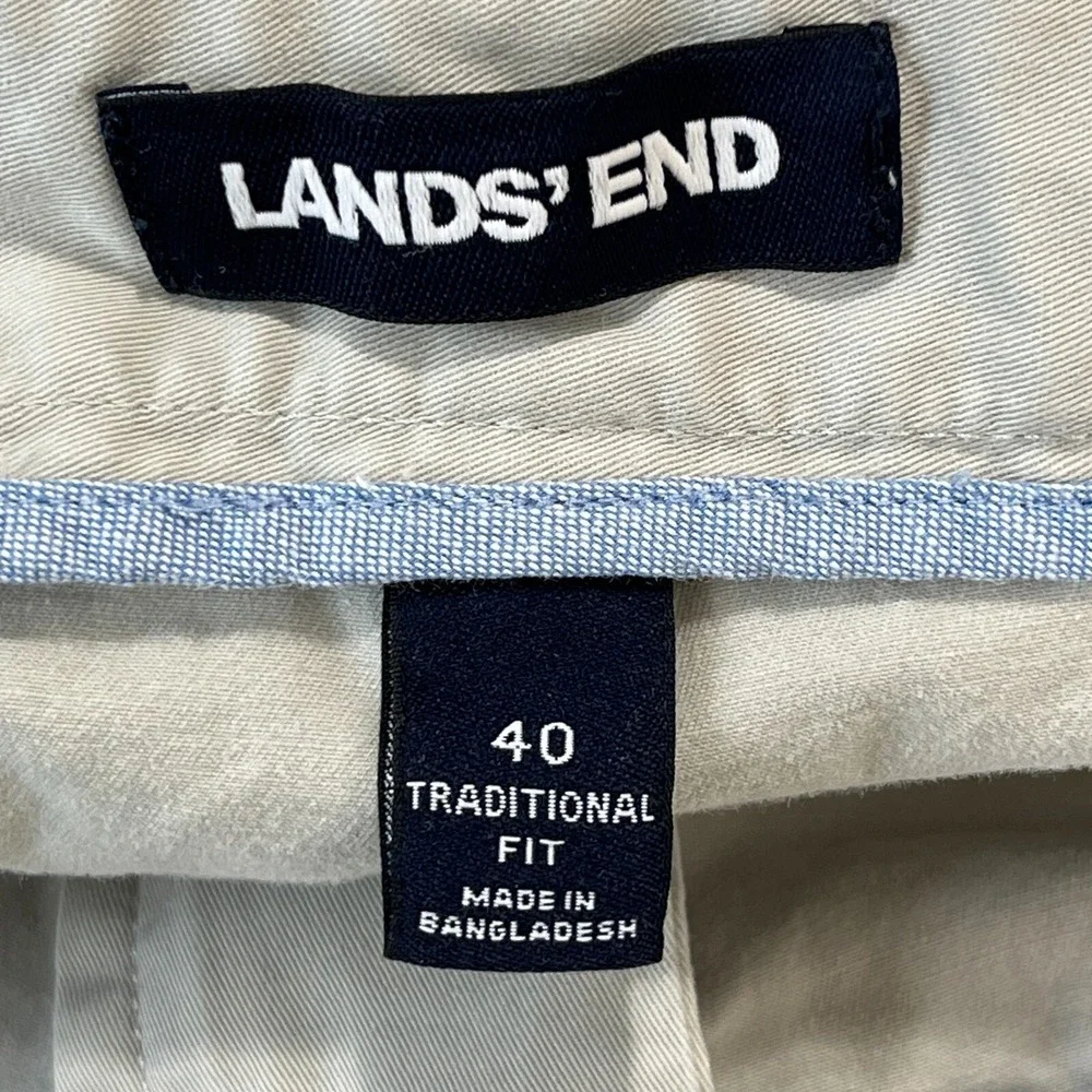 Lands End‎ Shorts Mens 40 Chino Stretch Traditional Fit Coastal Resort Classic